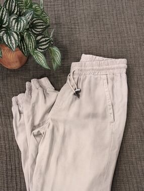 Zara Drawstring Joggers in Light Gray